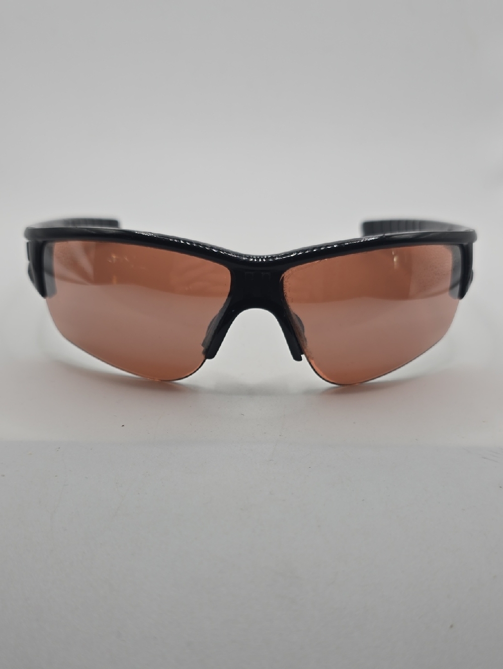 Adidas Evil Eye Halfrim Black Sport Sunglasses with Amber Lenses